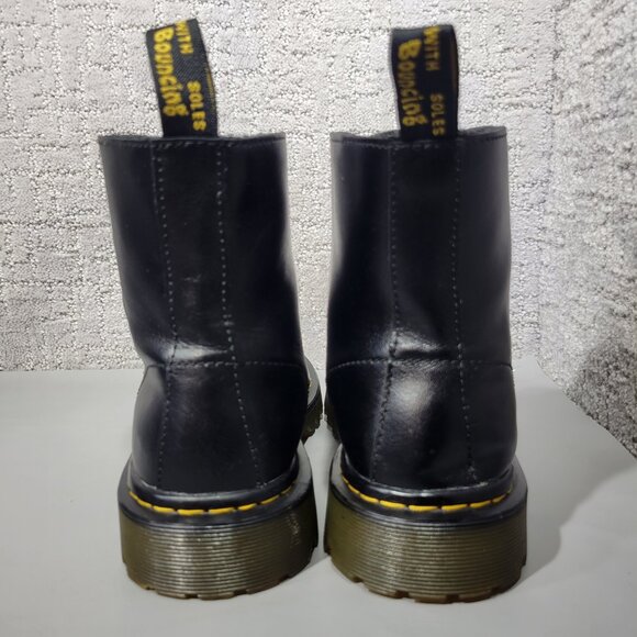 Dr Martens Luana Womens Size US 8 Black Leather Lace Up 7-Eye Combat Boot Shoes - Picture 9 of 11